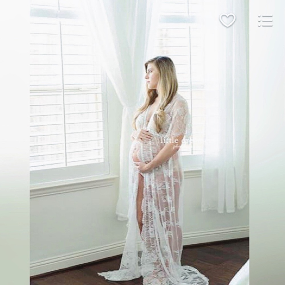 White Lace Maternity Dress by BabyPortraitPropShop